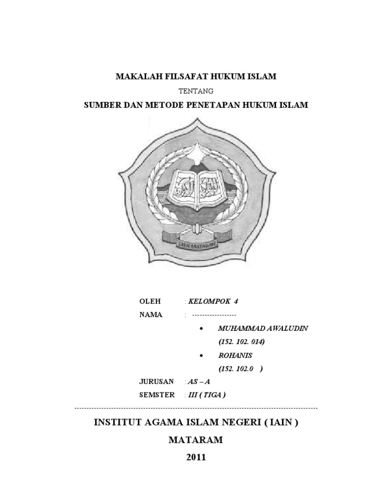 Makalah Filsafat Hukum Islam