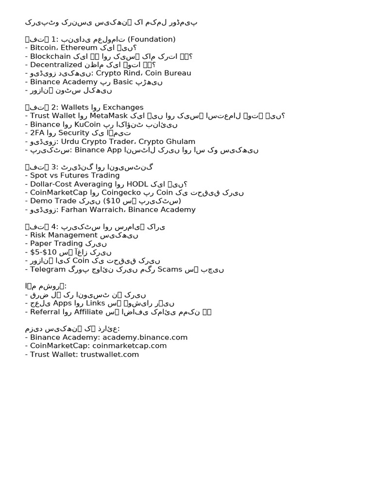 Crypto Guide Urdu | PDF