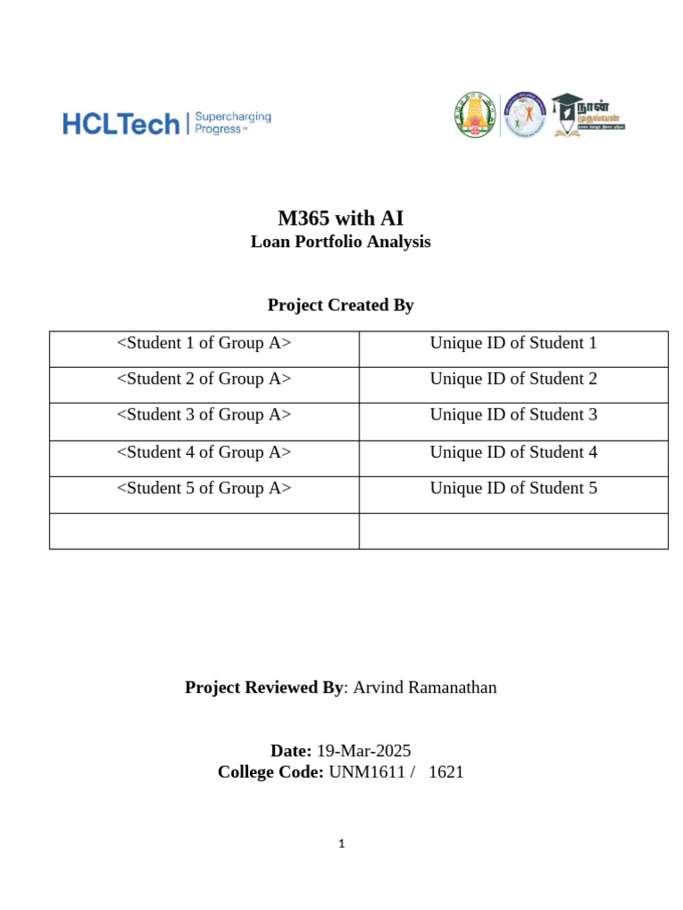 Loan Portfolio Analysis with M365 AI | PDF | Microsoft Excel | Return ...