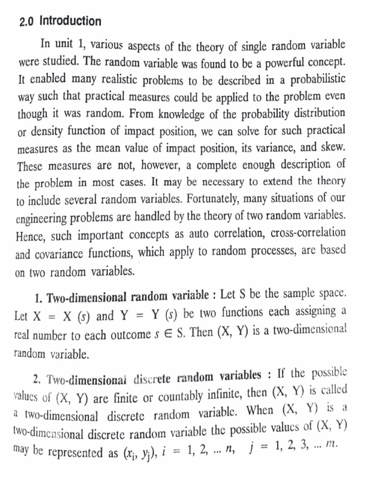 Maths Unit III Two Dim R.V | PDF