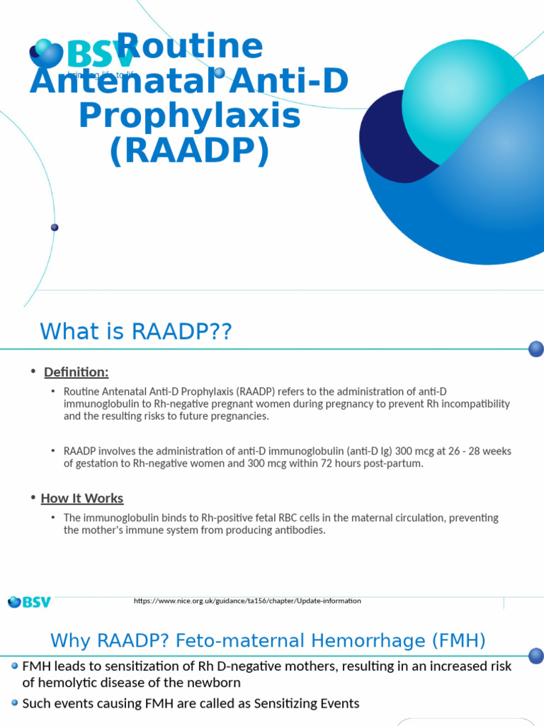 RAADP Cme Presentation | PDF | Placenta | Maternal Health