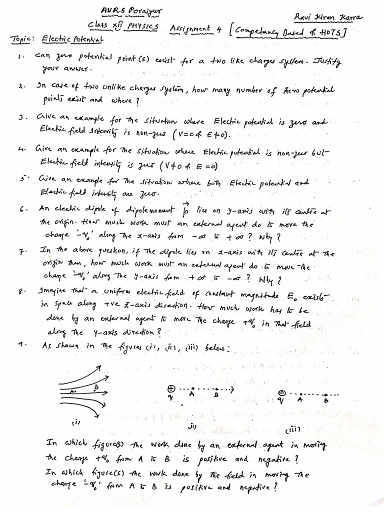 XIIChapter 2 Assignment 4 | PDF