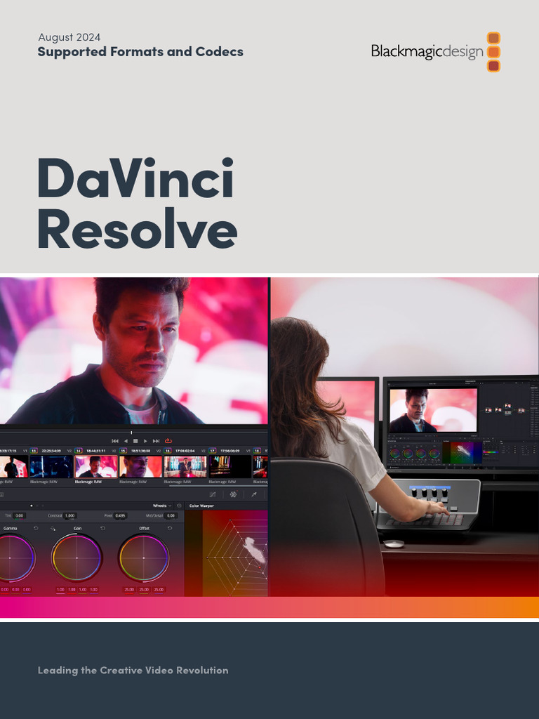 DaVinci Resolve 19 Supported Codec List | PDF