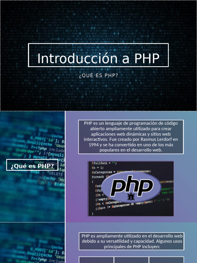 Introducción a PHP para Desarrollo Web | PDF