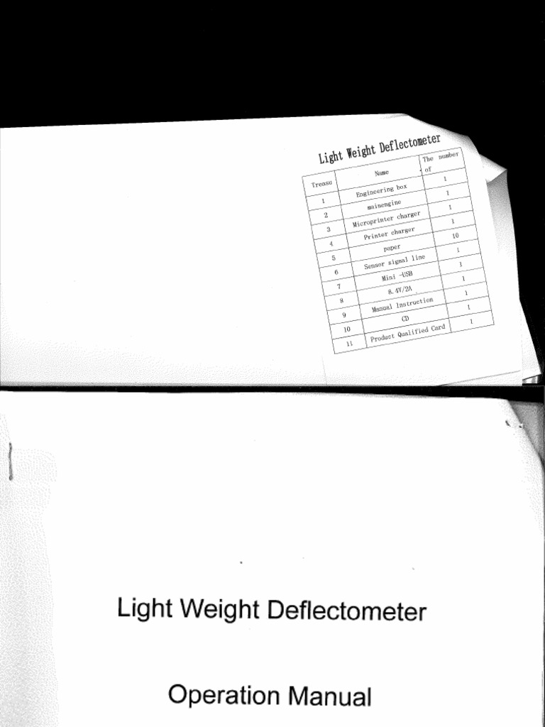 Light Weight Deflectometer Manual | PDF | Battery Charger | Personal ...