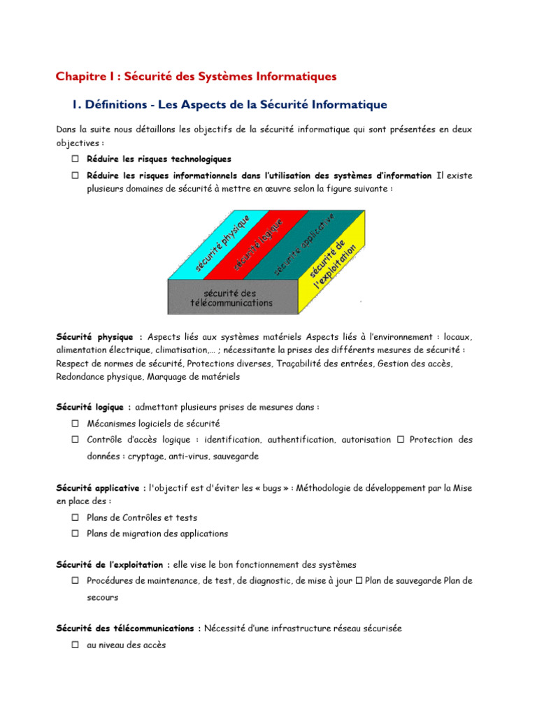 Sécurité des Systèmes Informatiques : Guide Complet | PDF | Pare-feu ...