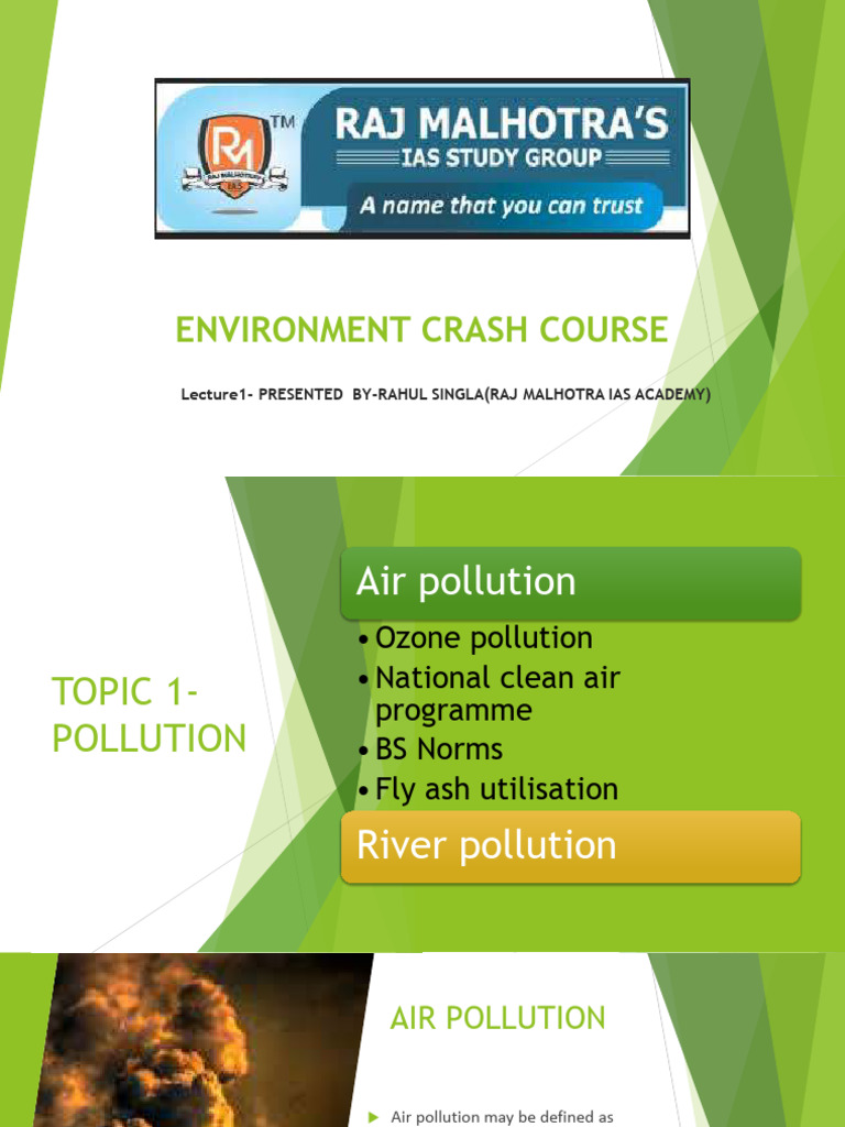 Env Crash Course Lecture 1 | PDF | Air Pollution | Atmosphere Of Earth