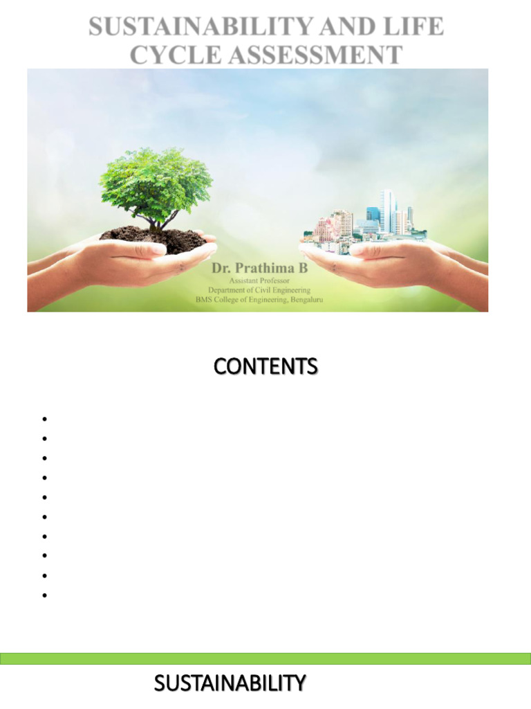 Sustainability and Life Cycle Assessment Guide | PDF | Life Cycle ...