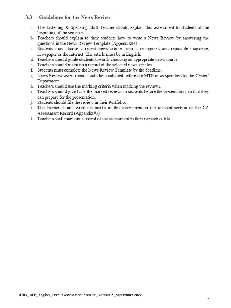 English Level 3 News Review Guidelines | PDF | Grammar | Human ...