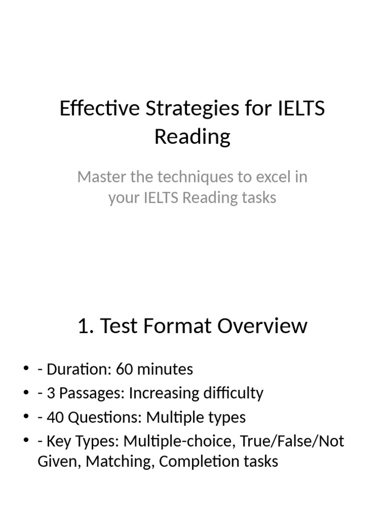 IELTS Reading Strategies With Examples | PDF