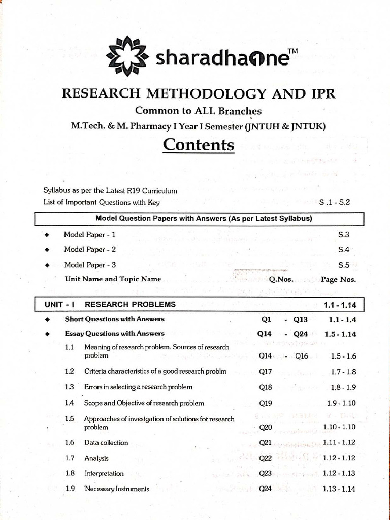 Research Methodology and Ipr | PDF