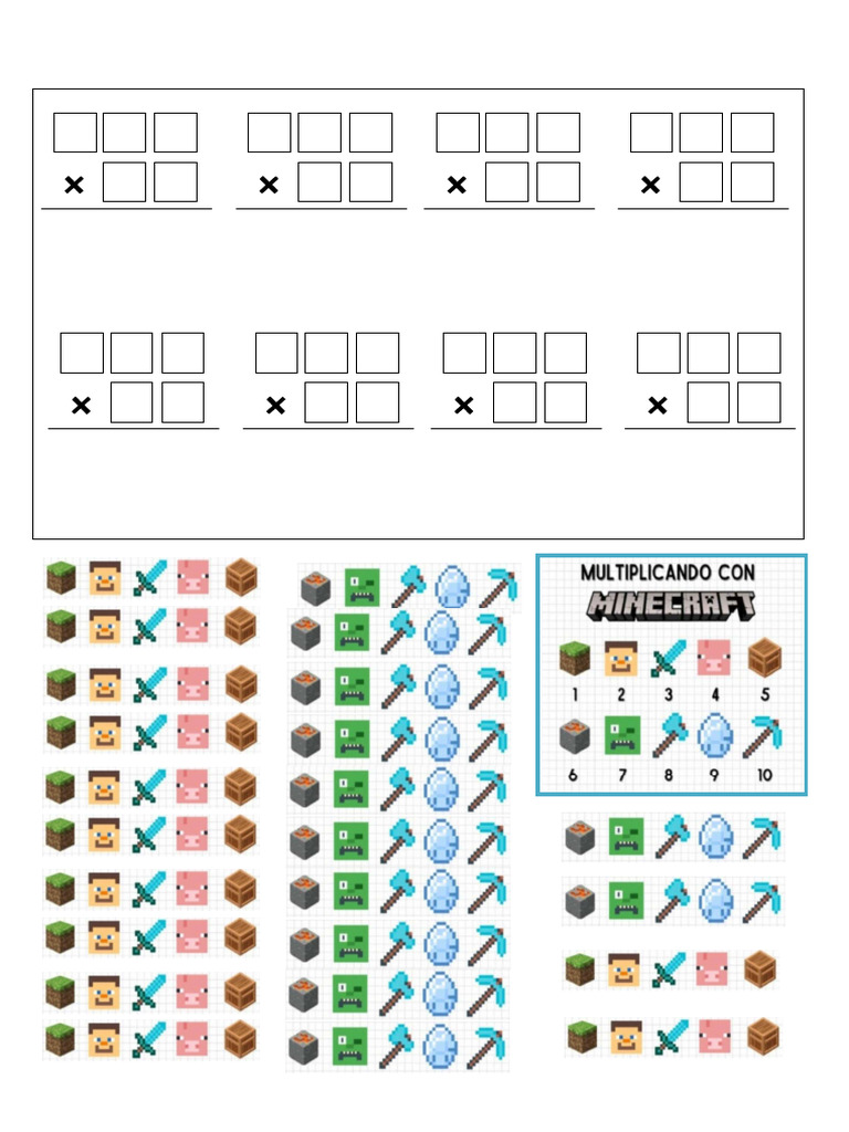Multiplicando Con Minecraft | PDF