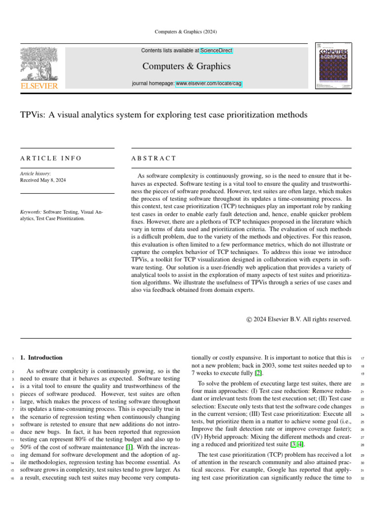 TPVis: Visualizing Test Case Prioritization | PDF | Software | Software ...