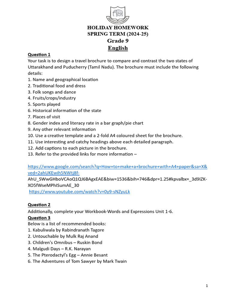 Holiday Homework - Grade 9 | PDF | Cartesian Coordinate System | Rectangle