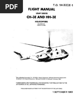 Sikorsky CH-3E & HH-3E Flight Manual | PDF
