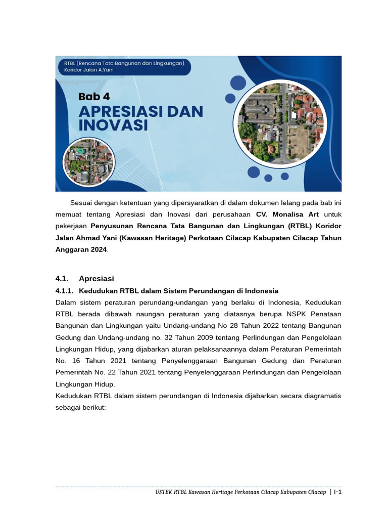 RTBL Cilacap: Rencana Pembangunan 2024 | PDF