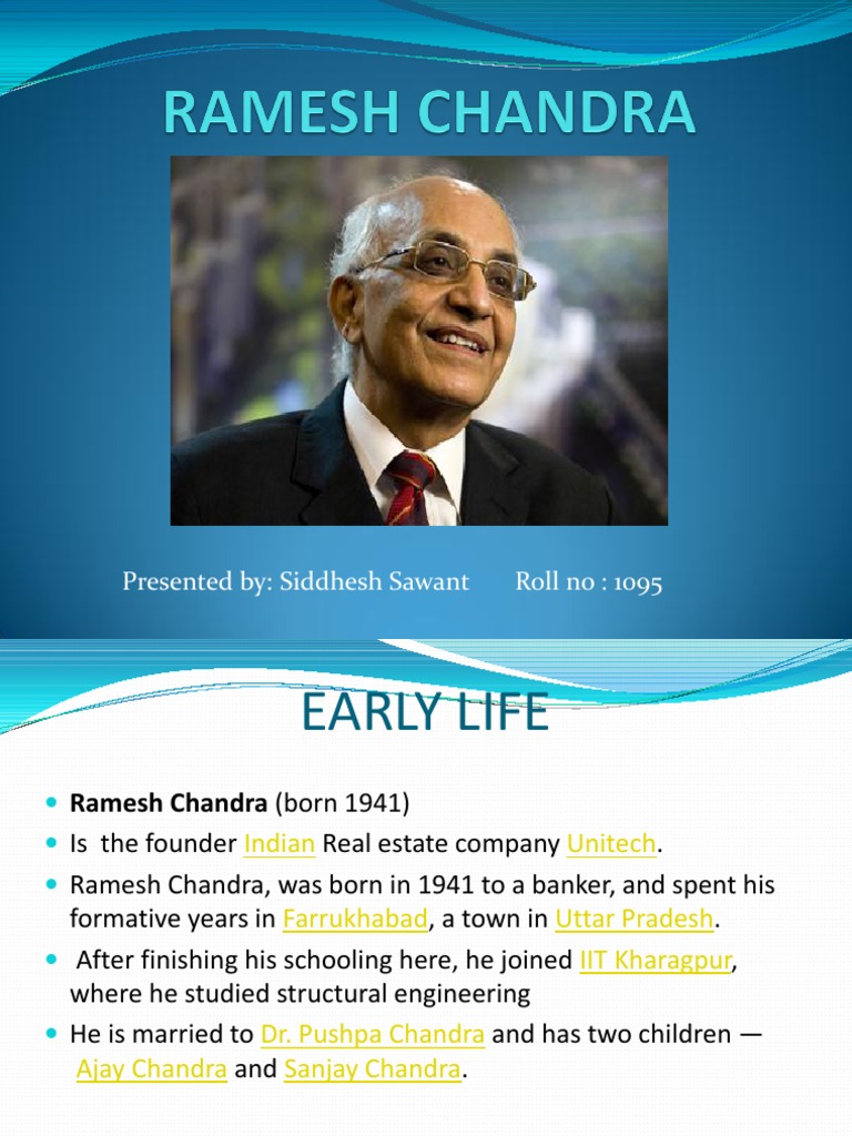 Ramesh Chandra: Unitech Founder Biography | PDF | Business | Art