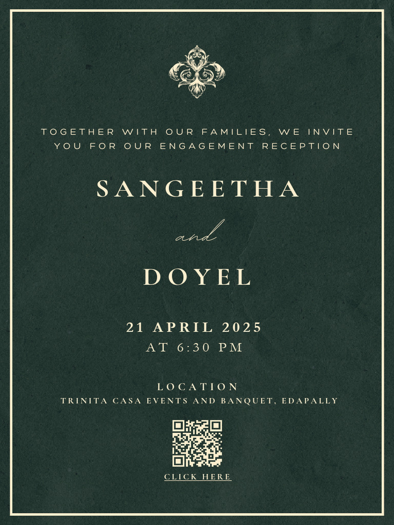 Engagement Reception at Trinita Casa | PDF