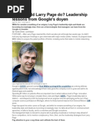 What Would Larry Page Do? Leadership Lessons From Google's Doyen