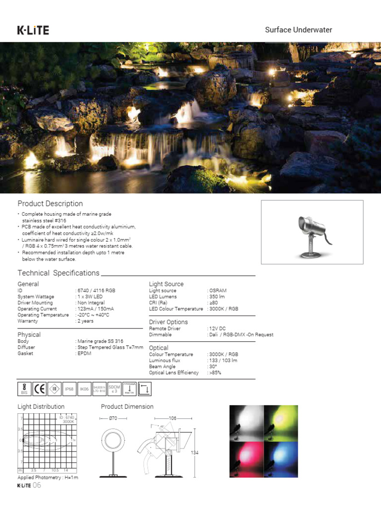 TechnicalDatasheet KL 6740 | PDF | Light | Electromagnetic Radiation