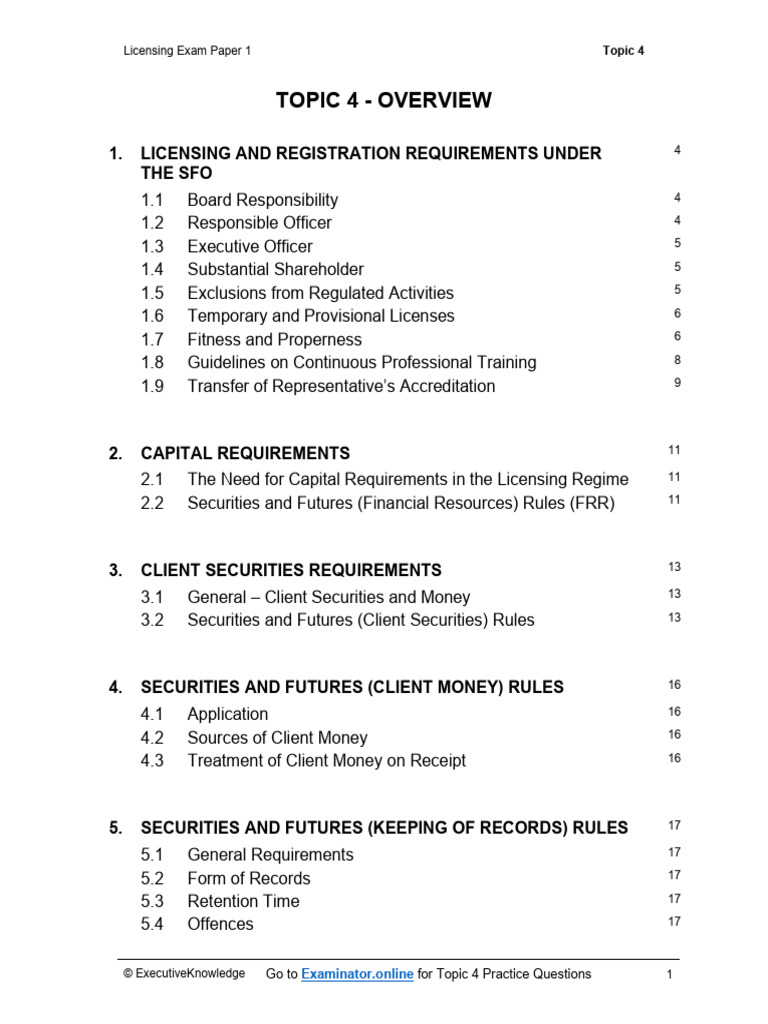 HKSI Paper 1 Topic 4 | PDF | Securities (Finance) | Over The Counter  (Finance)