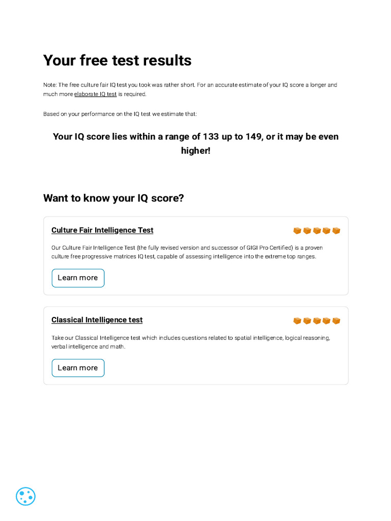 IQ Test. No Obligations, Free Online IQ Test at | PDF