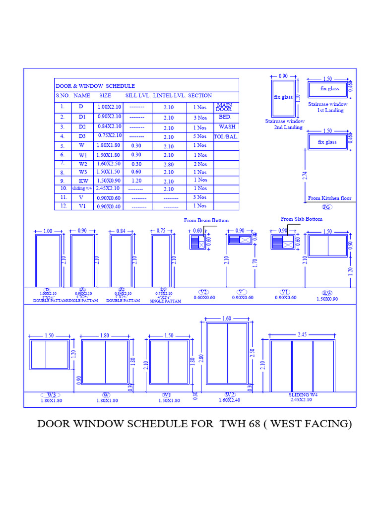 J 68 Door Window Schdule | PDF | Architectural Design | Architecture