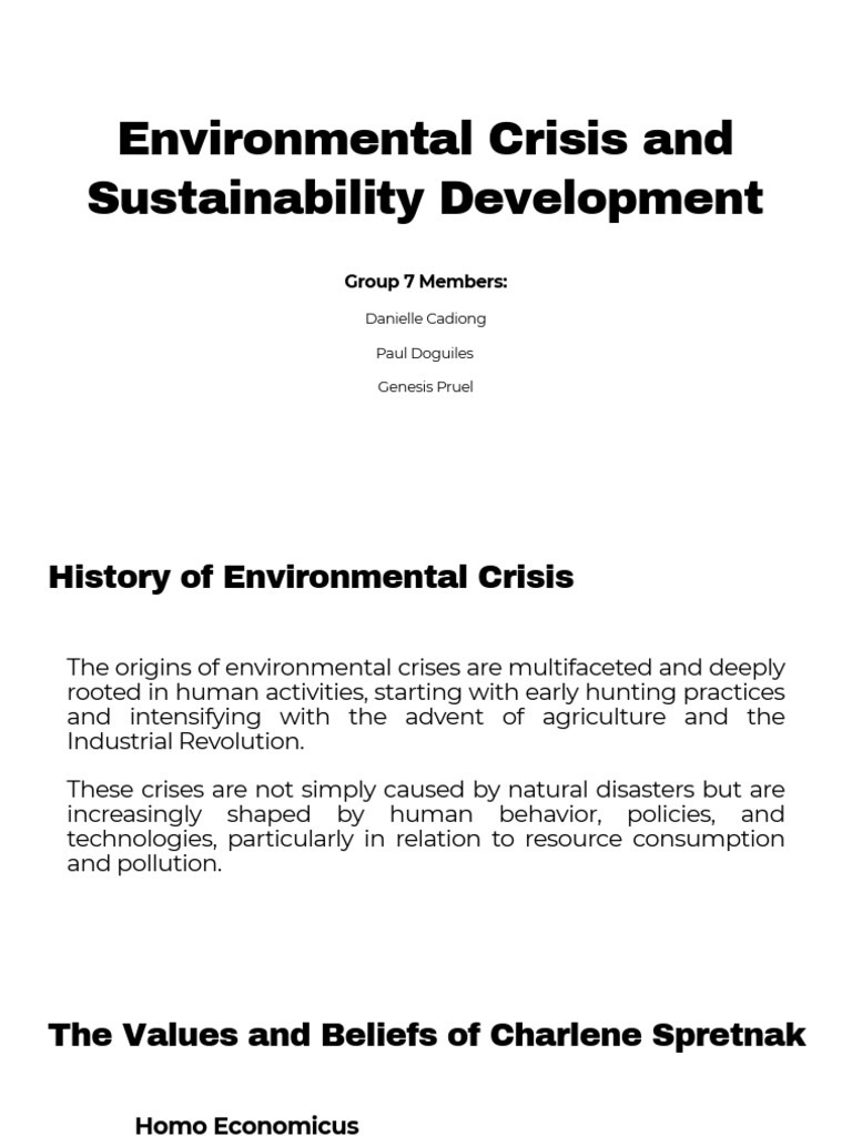 Environmental Crisis and Sustainable Development | PDF | Climate Change ...