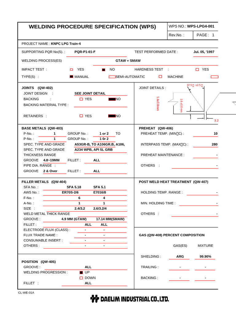 Welding Procedure Specification Overview | PDF | Welding | Construction