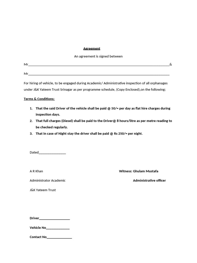 Aggrement | PDF