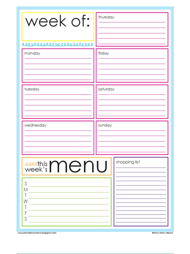 weekly planner pages pdf
