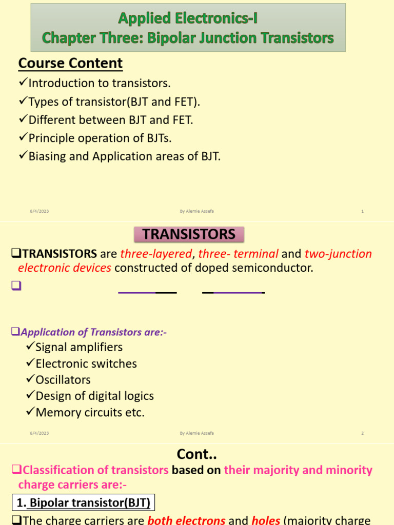 Understanding Bipolar Junction Transistors | PDF | Bipolar Junction ...