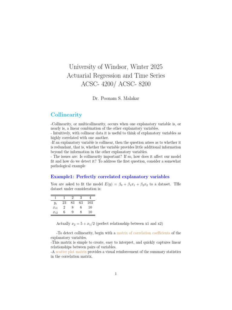 Understanding Collinearity in Regression | PDF | Multicollinearity ...