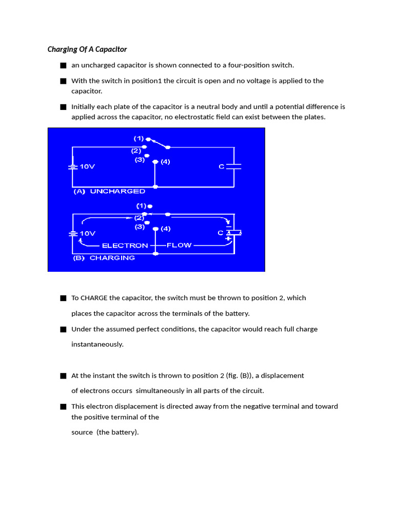 Charging of A Capacitor | PDF | Capacitor | Voltage