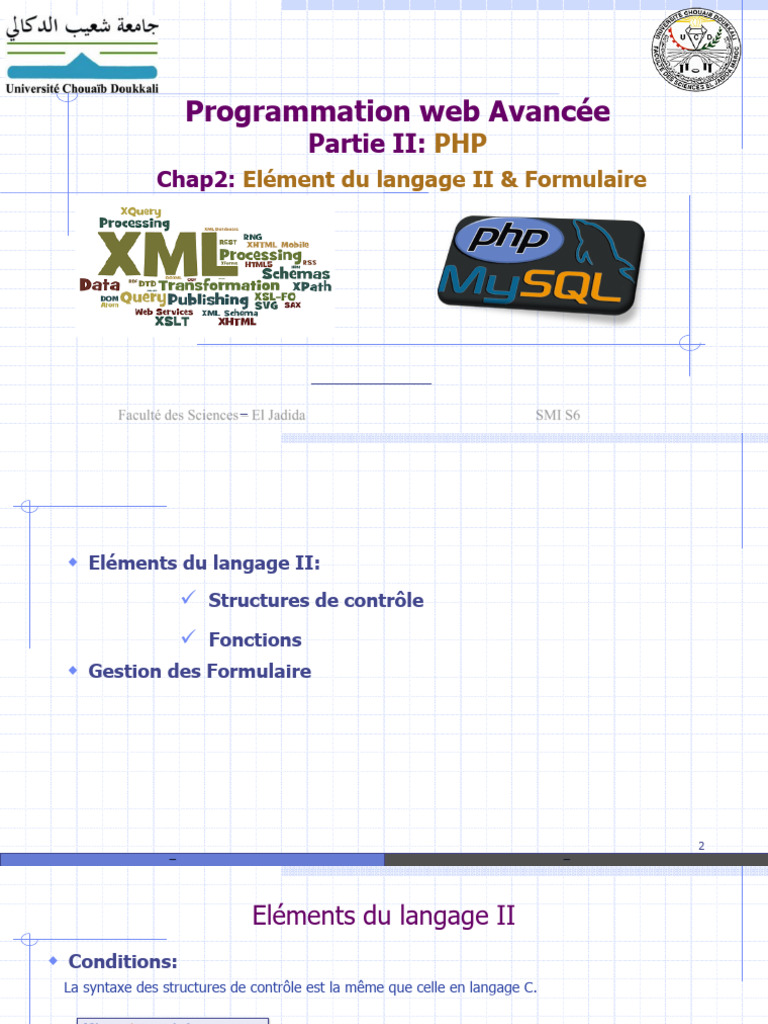 PHP : Structures de contrôle et formulaires | PDF | Structure de ...