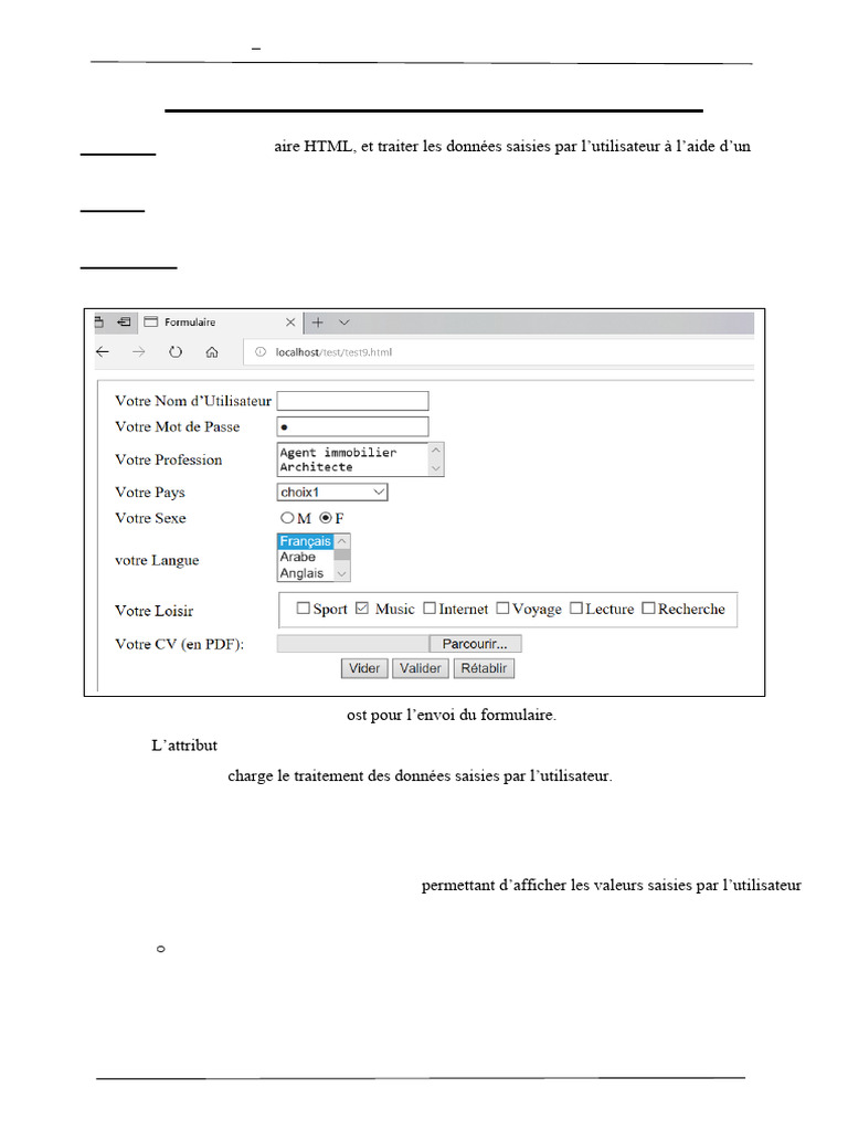 TP PHP : Formulaire HTML et traitement | PDF | PHP | Informatique
