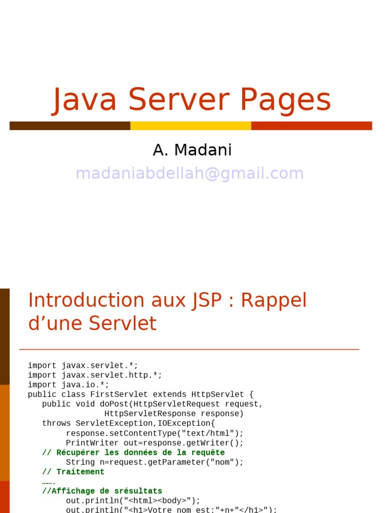 Introduction aux Java Server Pages (JSP) | PDF | Java (Langage de ...