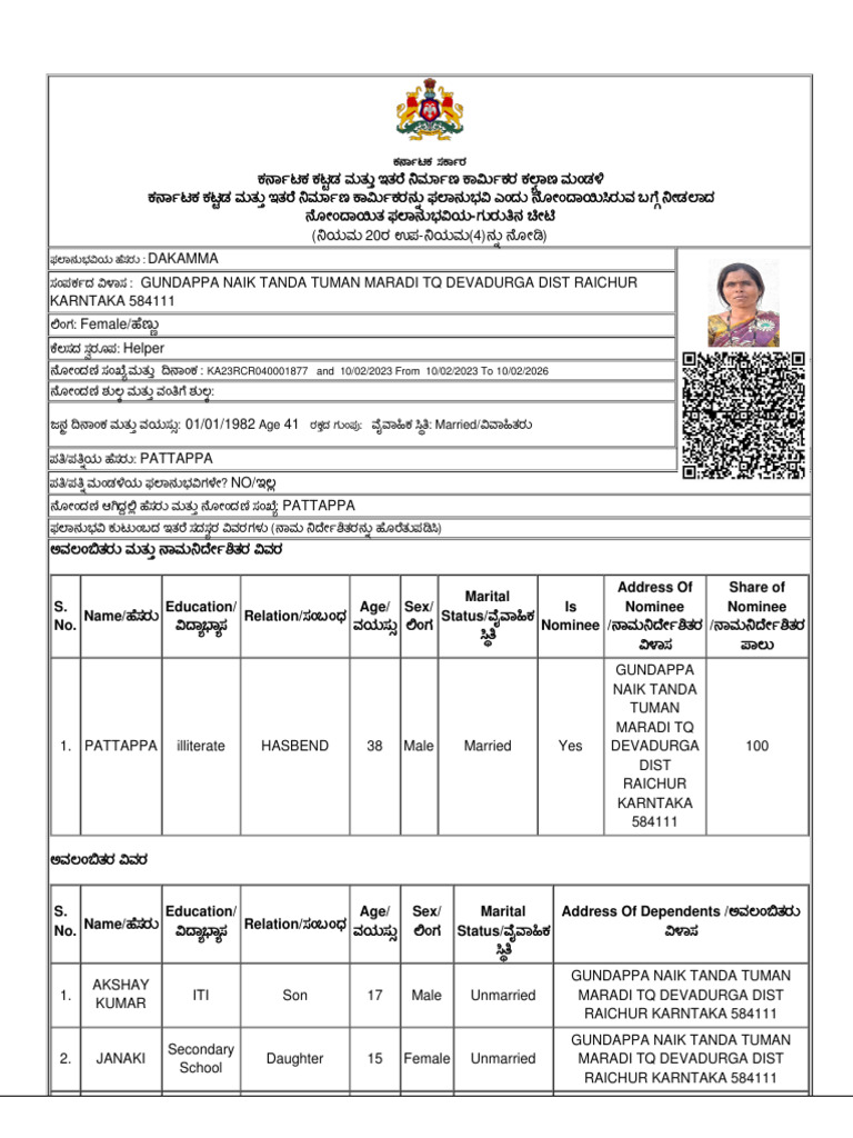 Labour Card | PDF