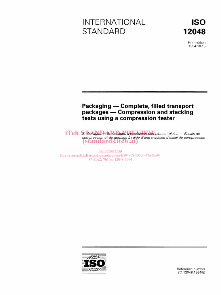ISO 12048: Compression Testing Standard | PDF | International ...