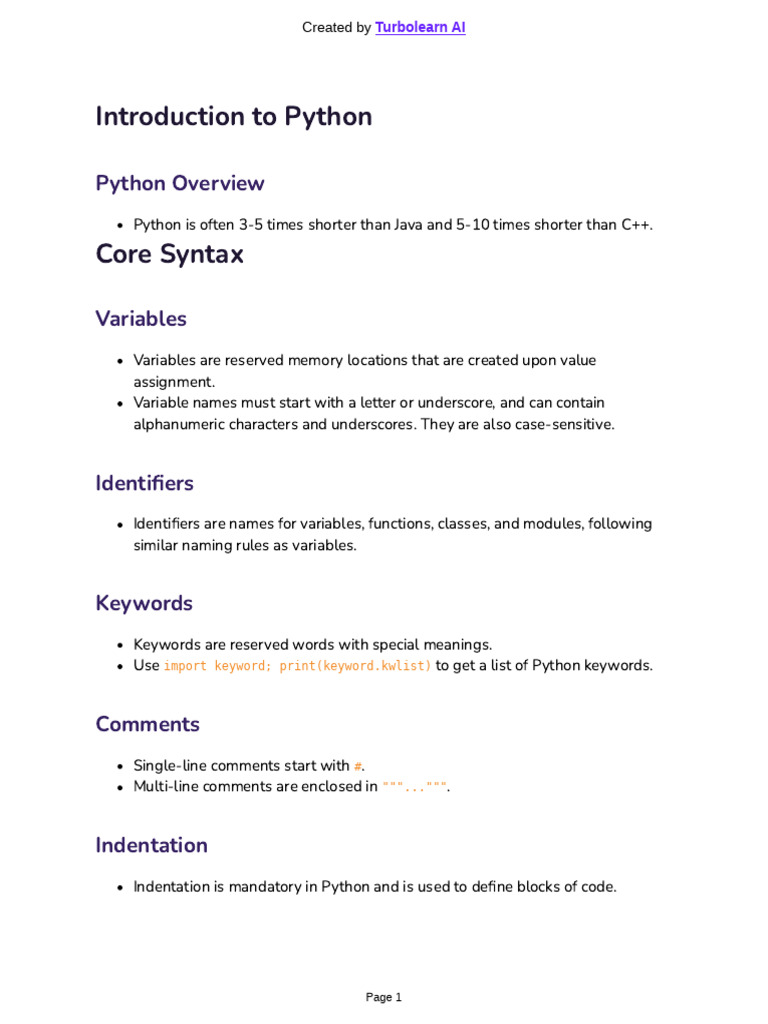 Introduction To Python | PDF | Inheritance (Object Oriented Programming ...