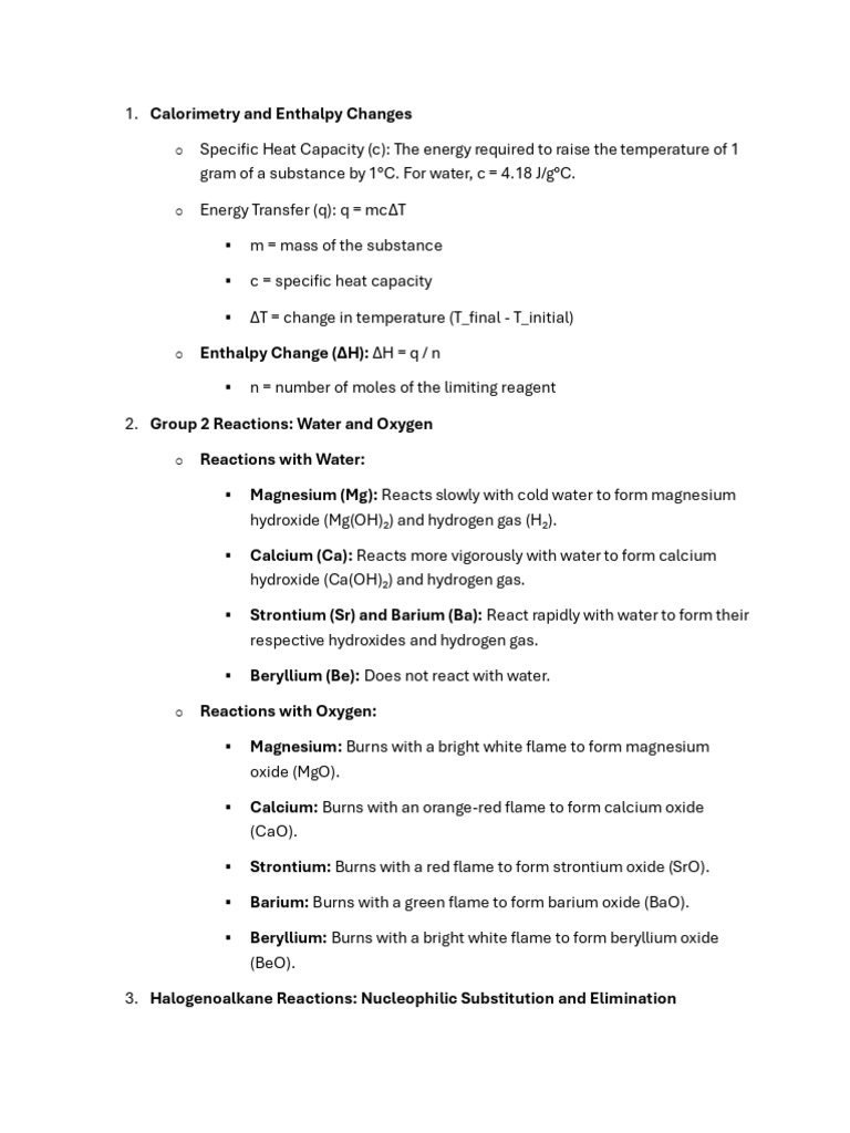 Chemistry Unit 2 | PDF | Chemical Reactions | Magnesium