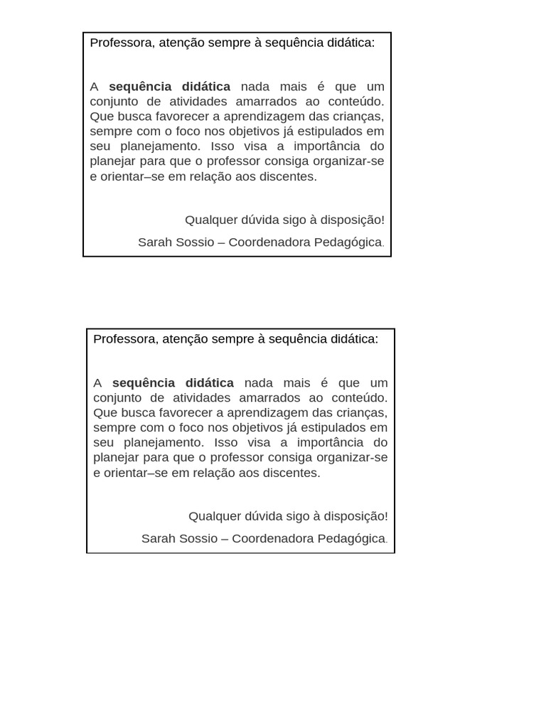 Importância da Sequência Didática | PDF