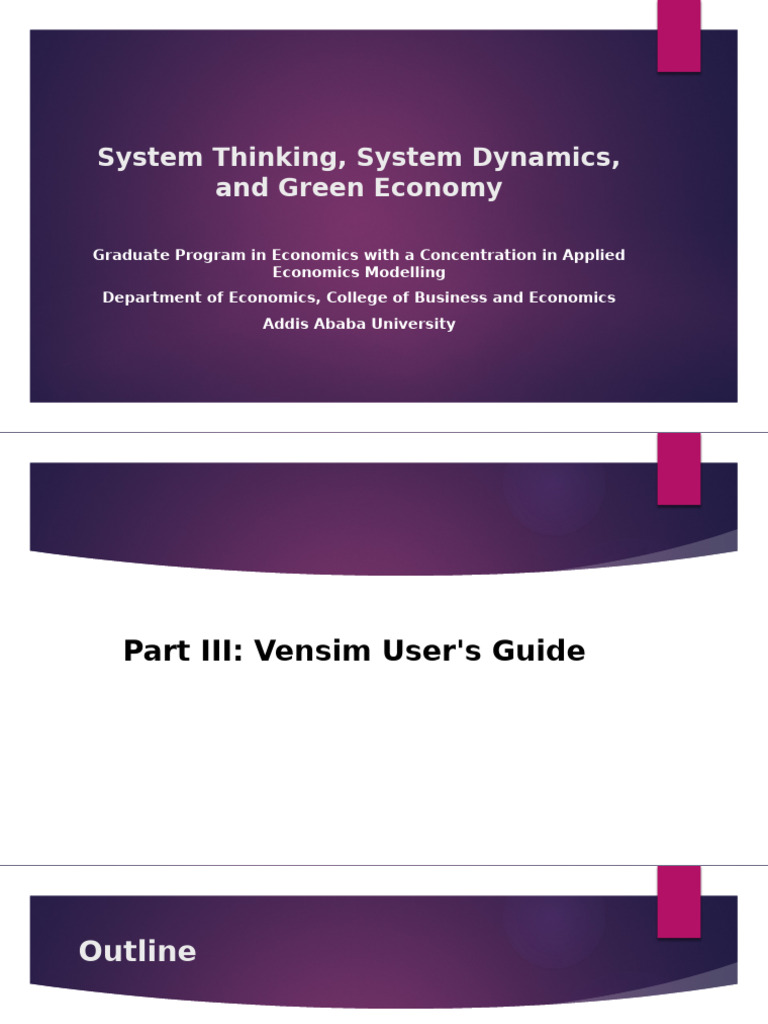 Vensim User's Guide for System Dynamics | PDF | Conceptual Model ...