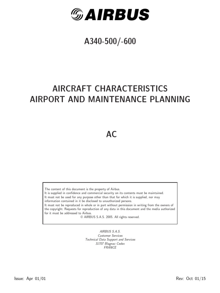 A340-500/-600 Aircraft Characteristics Guide | PDF | Landing Gear ...