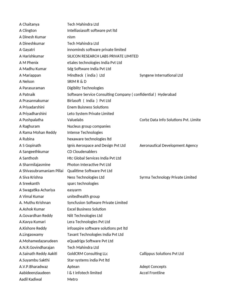 Tech Companies and Professionals Overview | PDF | Companies
