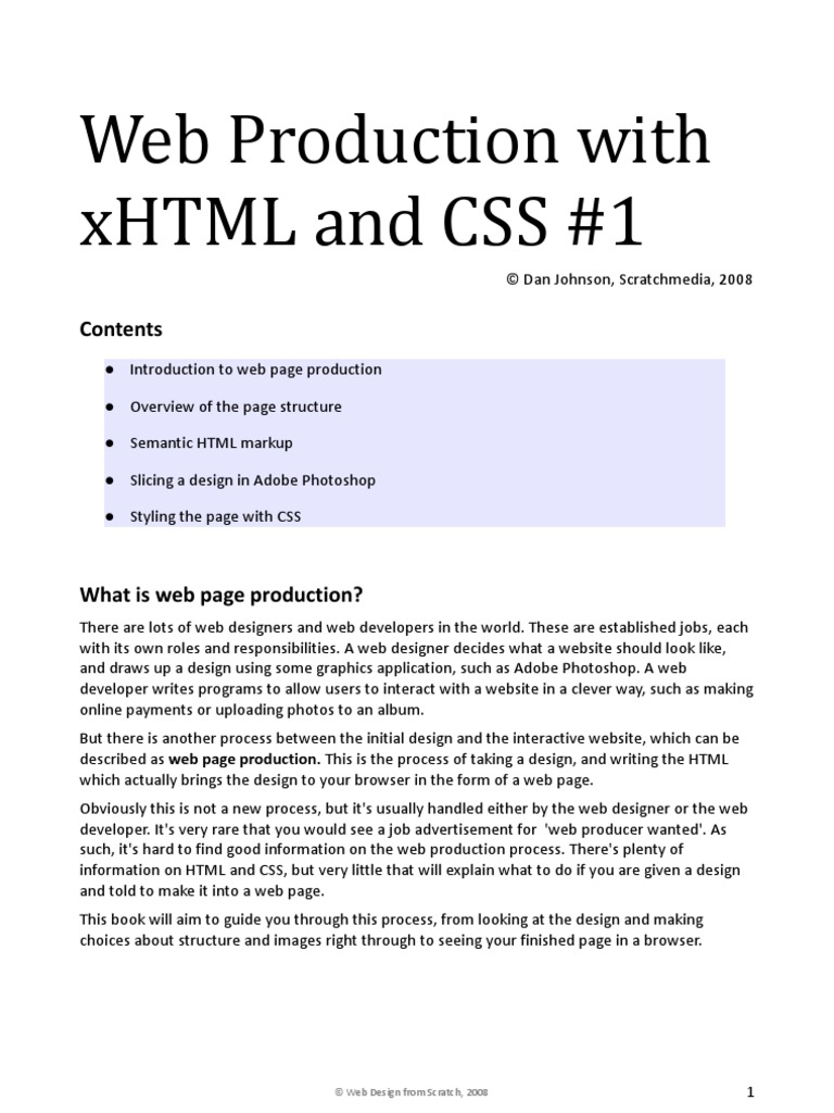 Web Page Production 1 v1 3 | PDF | Business