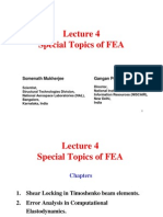 Special Topics of FEA: Somenath Mukherjee Gangan Prathap