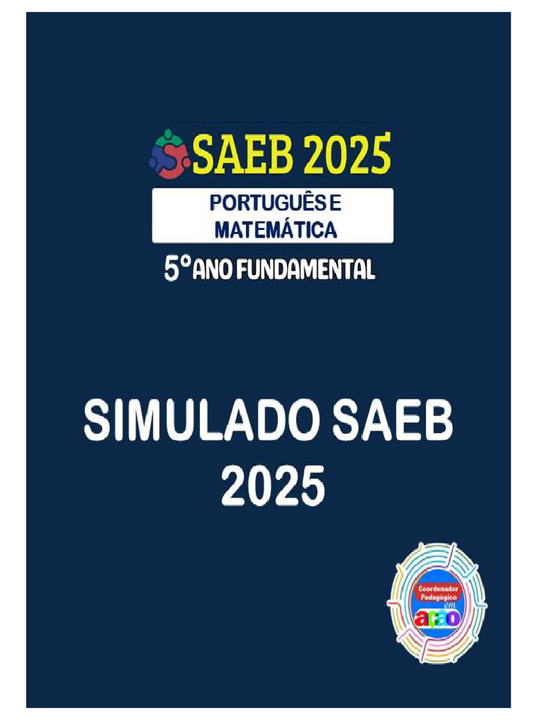 Simulados SAEB 2025 - 5º Ano | PDF | Morte | Videogames