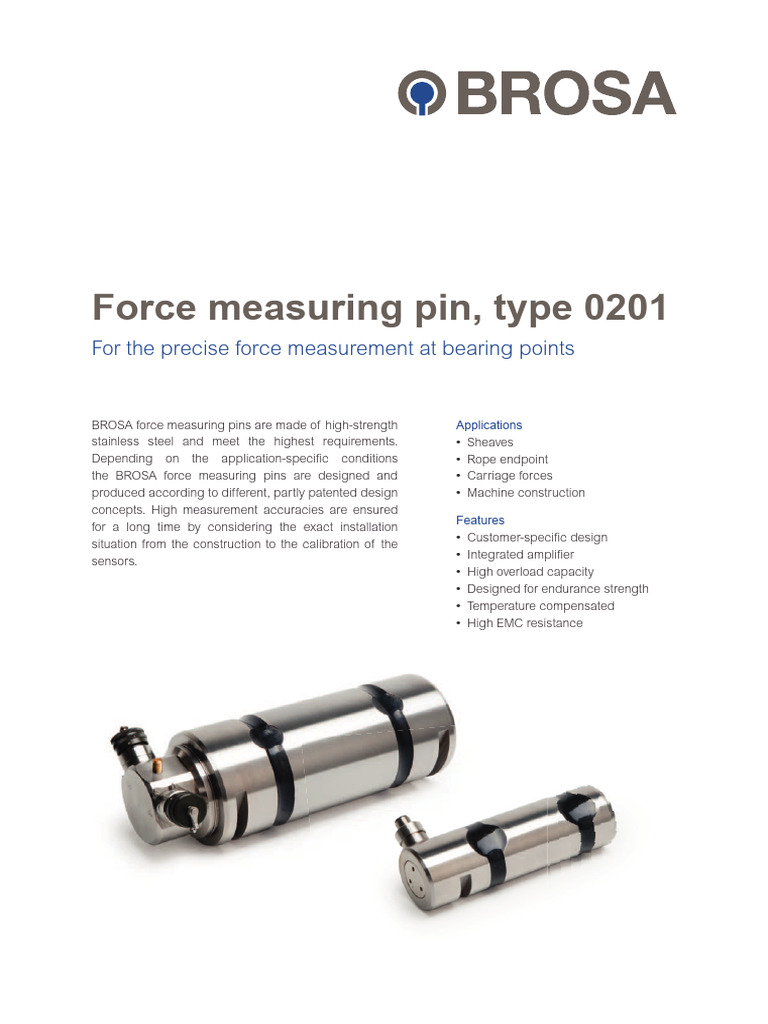 BROSA Force Measuring Pin 0201 Overview | PDF | Electrical Engineering ...