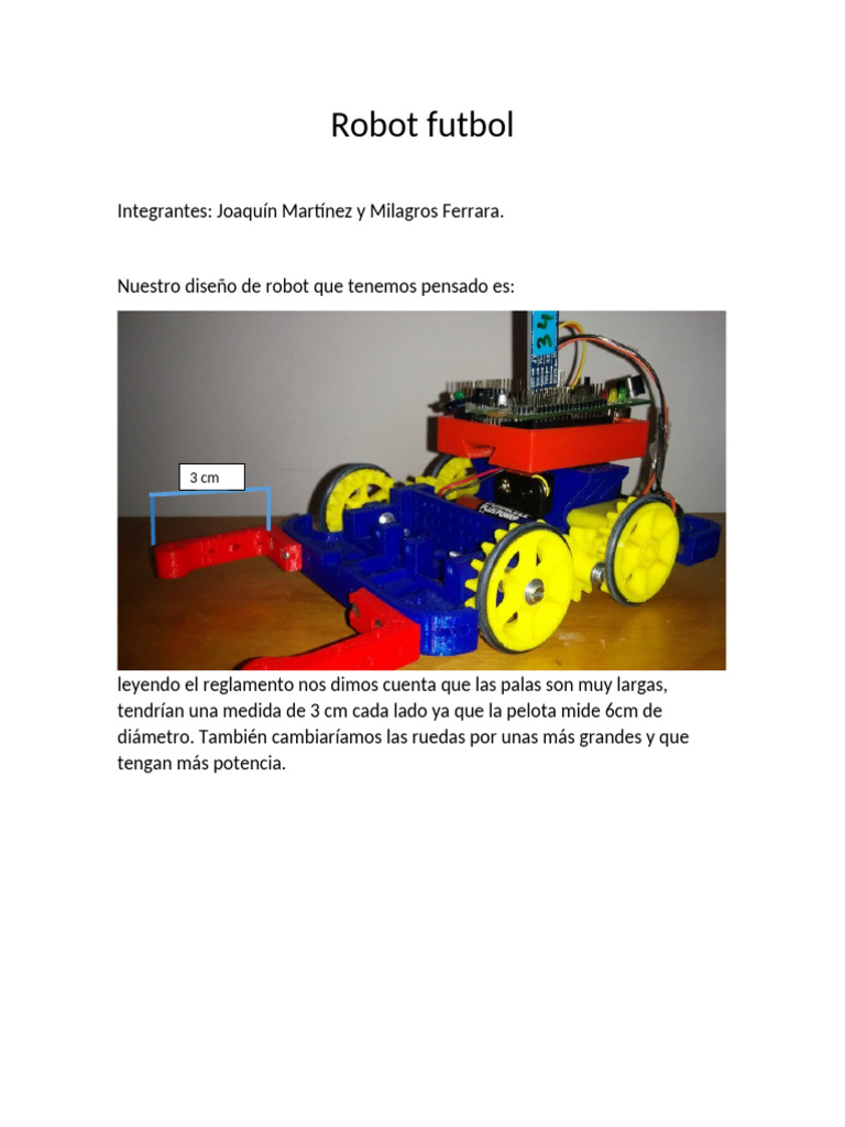 Diseño de Robot de Fútbol con Arduino | PDF